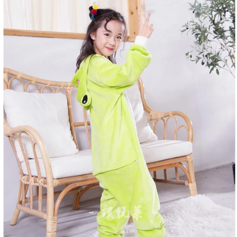 Kid Green Frog Kigurumi Onesies Clothes Child Cartoon Anime Costume For Girls Boys Animal Disguise Sleepwear Pajamas Onepieces Kid Green Frog Kigurumi Onesies Clothes Child Cartoon Anime Costume For Girls Boys Animal Disguise Sleepwear Pajamas Onepieces
