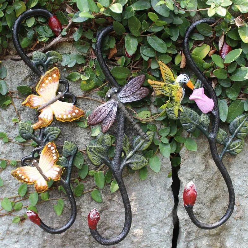 American Outdoor Wrought Iron S-type Hook Ornament Garden Decor Yard Home Hanging Basket Flower Pot Decorative Metal Hook Crafts