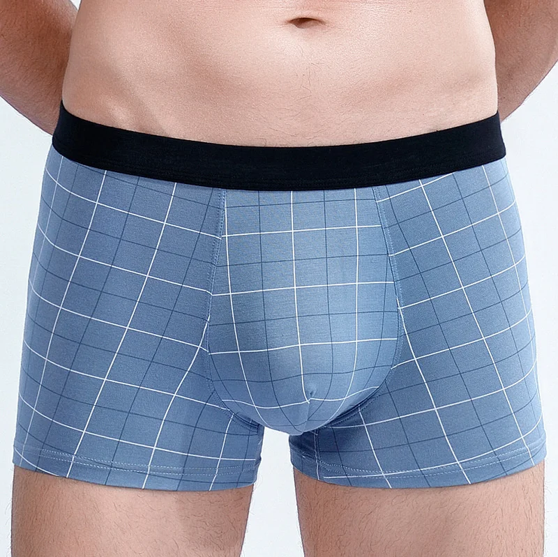 3pcs/lot Men Boxers Underwear High Quality Modal Fabric Ice feeling Sexy Comfortable Striped Panties Athletic Briefs Wholesale