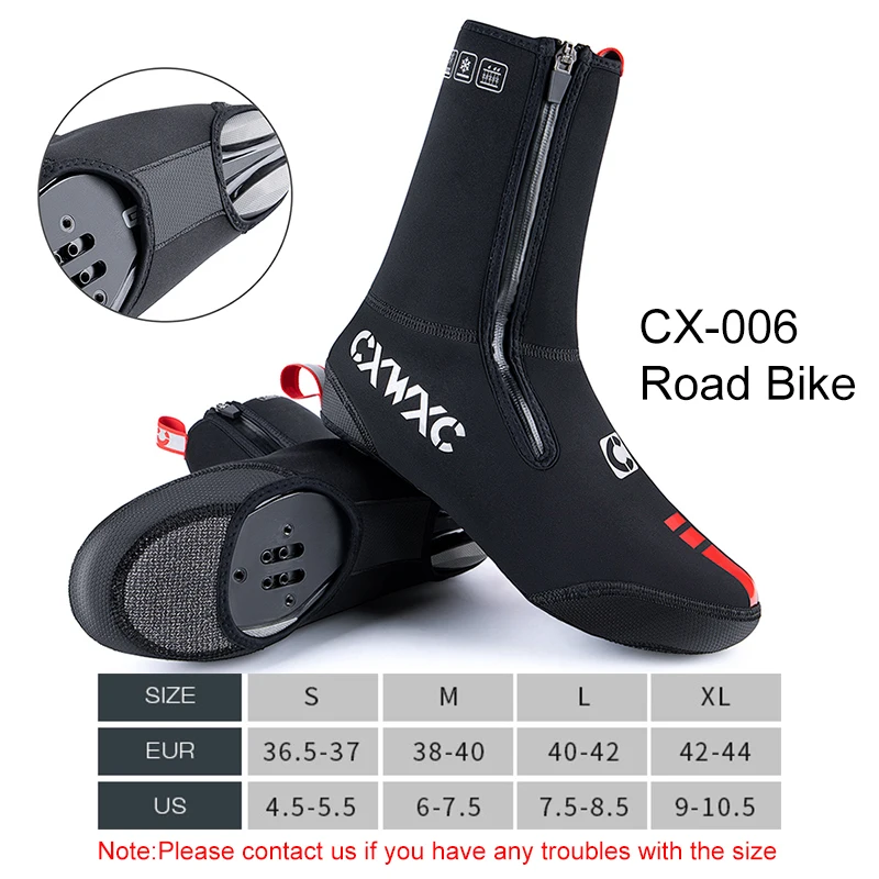 CyclingBootCoversMTBShoeCoversWinterWarmThermalNeopreneOvershoesWaterproofToe