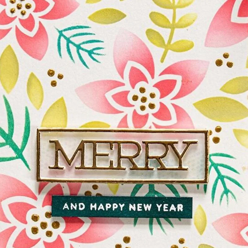 Буквы MERRY дизайн ремесло металла высечки гном Санта Клаус украшения скрапбук