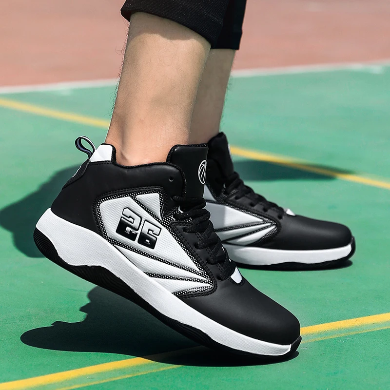 Мужская баскетбольная обувь с высоким берцем; Zapatillas Basquetball Hombre; дышащие амортизирующие кроссовки для баскетбола; мужские кроссовки в стиле ретро