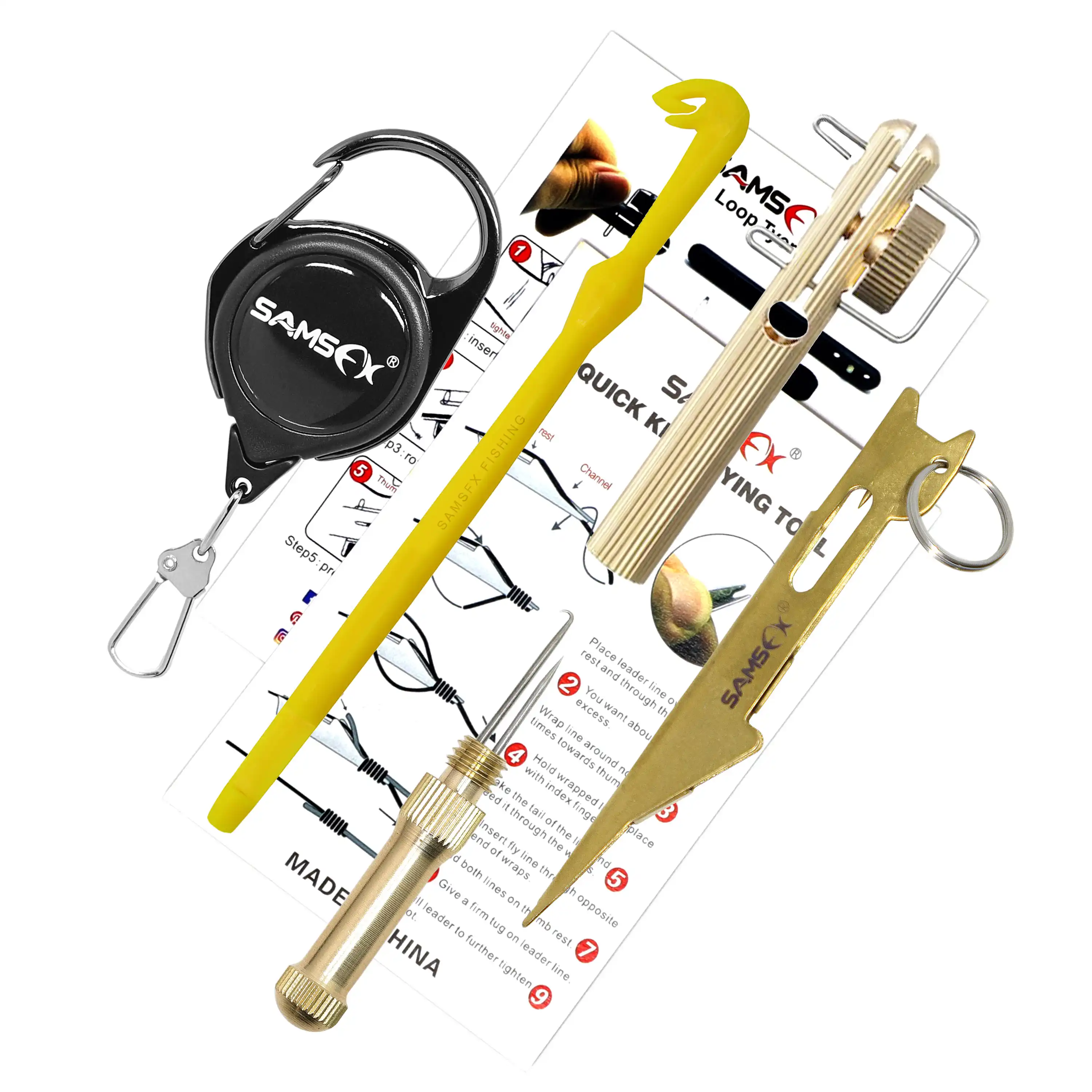 SAMSFX Fly Fishing Quick Knot Tool Universal Nail Knot Tying Tools Loop