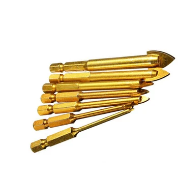 

7Pcs/kit Ceramic Tile Hole Opener Hex Shank Drill Bits Set Chuck Holder 3mm-12mm