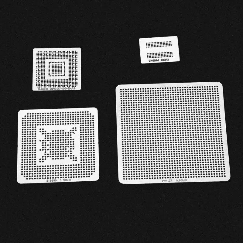 New 130pcs BGA Reball Reballing Rework Net Universal Stencil Directly Heat Set