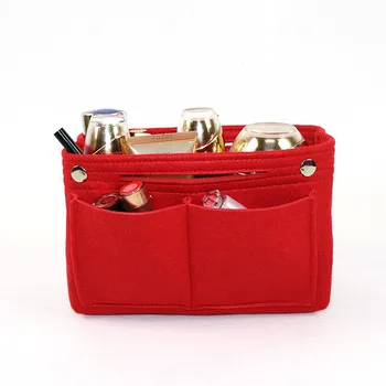 

Felt Insert Purse Organizer Handbag Foldable Cosmetic Travel Bag for Women HSJ88