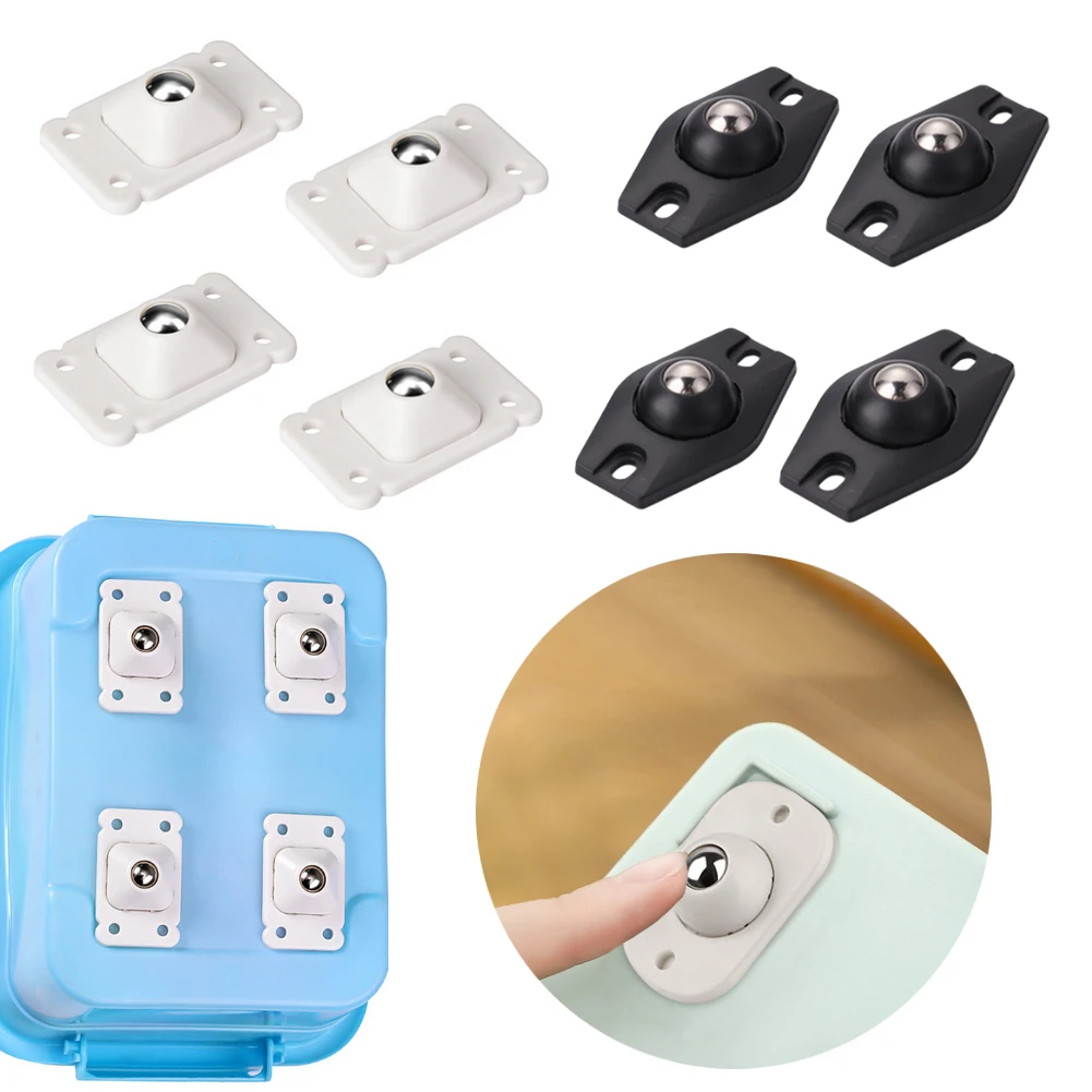 4Pcs Swivel Caster Wheels Suitcase Replacement Luggage Storage Box Pulley Universal Trash Can Bottom Sticky Wheel | Обустройство дома