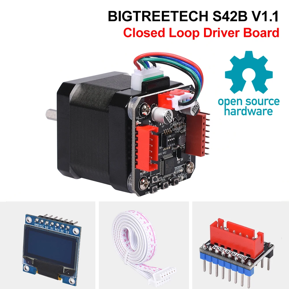 BIGTREETECH S42B V1.1 Closed Loop Driver Control Board 42 Stepper Motor OLED 3D Printer Parts For SK