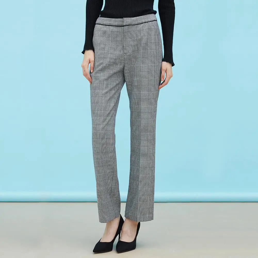 

NEW 10:07 Retro Plaid Spring Autumn woman High-waist Harem Pants Leisure Pipe Trousers Fashion Loose Pants