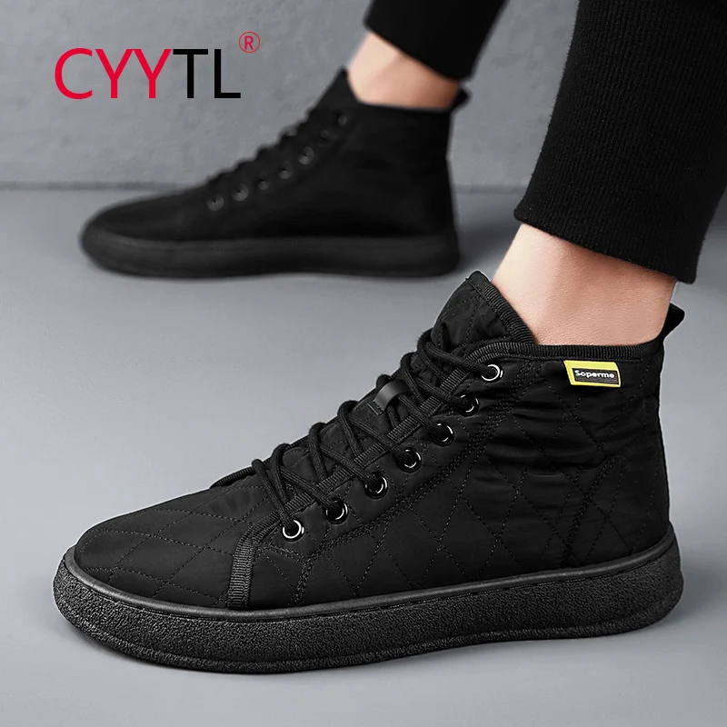 

CYYTL New Winter Outdoor Men Casual High Top Shoes Non Slip Comfortable Sneakers Running Homme Sepatu Vulcanizar Los Zapatos