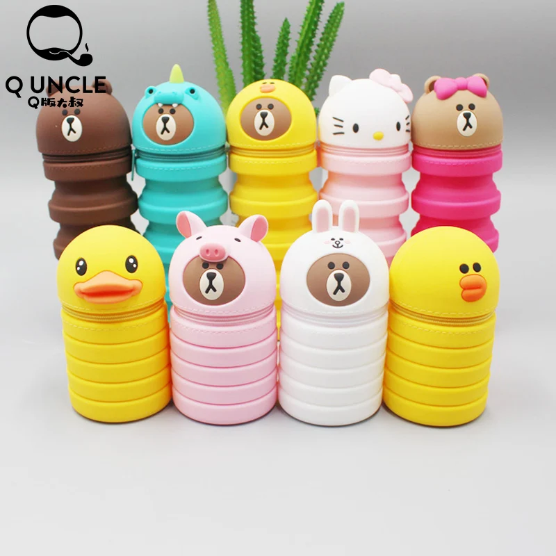 Телескопический держатель для макияжа Q UNCLE Kawaii сумка ручки канцелярские