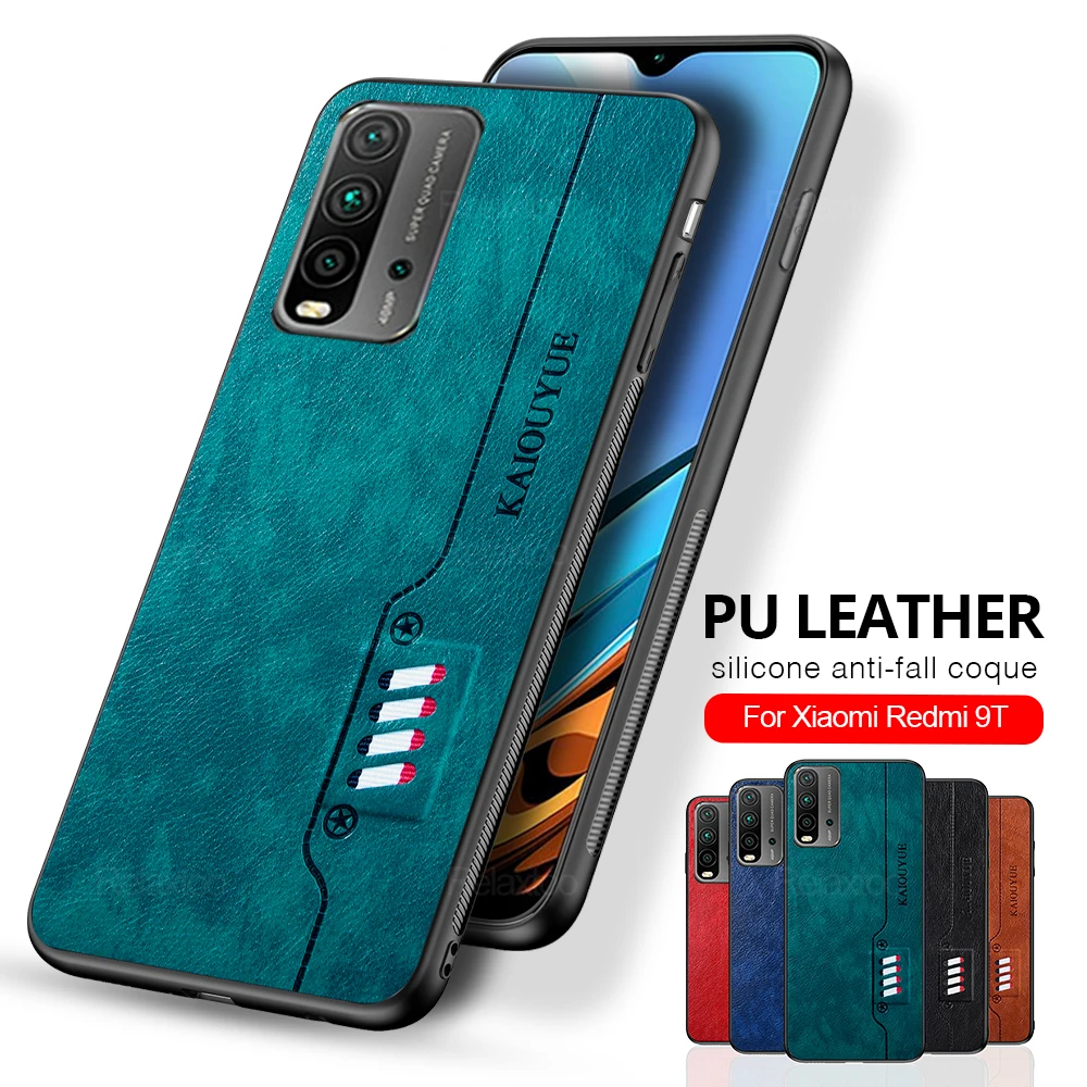 Чехол-накладка для Xiaomi Redmi 9 T T9 Redmi9t 2021 дюйма кожаный | Мобильные телефоны и