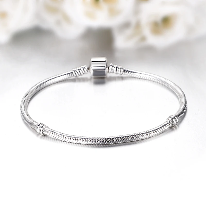 Подходит для оригинала Pandora Pulseira, очаровательный браслет, черное сердце, эмаль, золото, прозрачный CZ бисер, змеиная основа, цепочка для женщин, ювелирное изделие, сделай сам, подарок