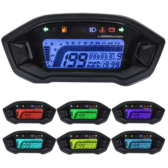 G2 Master Tachymètre Moto Geloo 12000 Tr/min - Compteur Universel étanche IP67 Pour 1,2,4 Cylindres Compteur étanche IP67