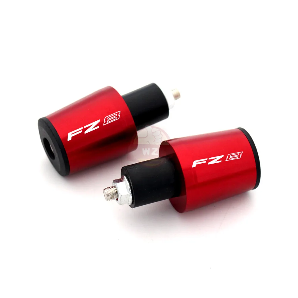 Аксессуары для мотоциклов CNC 7/" 22 мм рукоятки «Грипсы» Торцевая Крышка для Yamaha FZ8 2011 до 2013 2012 - Цвет: Красный