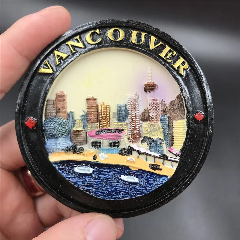 Смола 3D Магнитная Наклейка на холодильник ванкувер канада тайский флаг 3D металлическая наклейка на холодильник Дубай фейерверк туристический сувенир