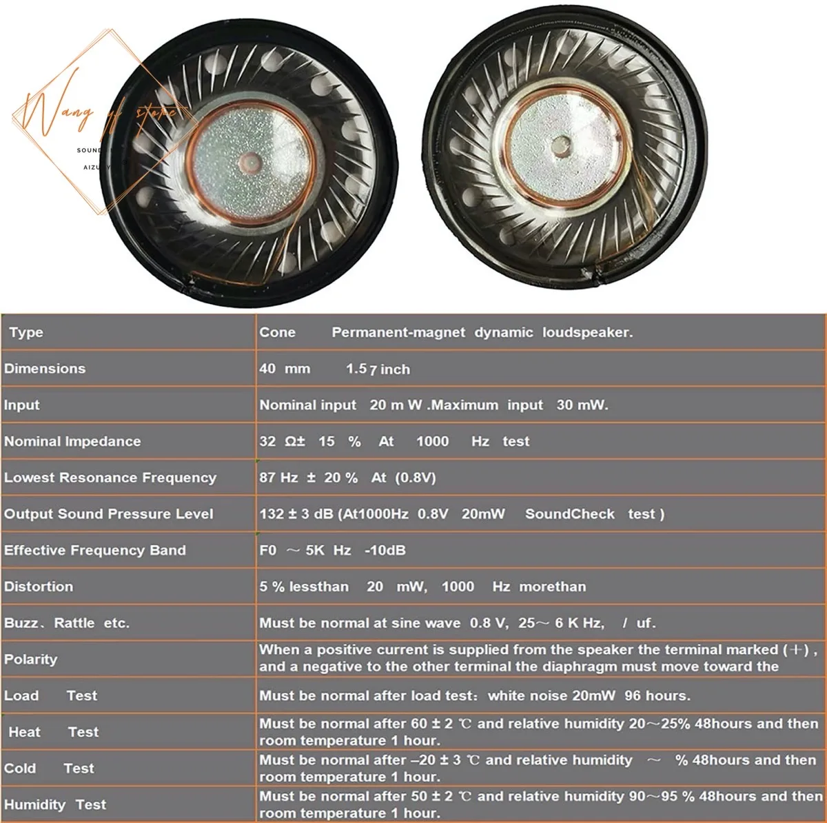 Fones de Ouvido Peças de Substituição Par de Motores de Fone de Ouvido 32ohm para Marshall Major Marshall 2 Séries 1 40mm ii - Image 5