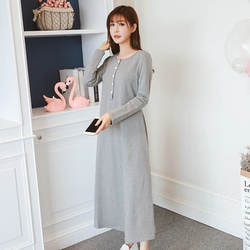 

Maternity Clothing 2019 Women Casual Loose O Neck Long Sleeve Pregnant Dress Vestidos Plus Size Vestidos Pregnancy Clothes