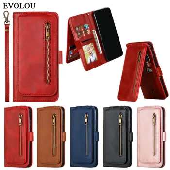 

Zipper Wallet Case for Xiaomi Redmi Note 9S Pro Max 8 Pro 8A 7A K20 Multifunction Flip Leather Cover for Mi 10 9T A3 cc9e Capa