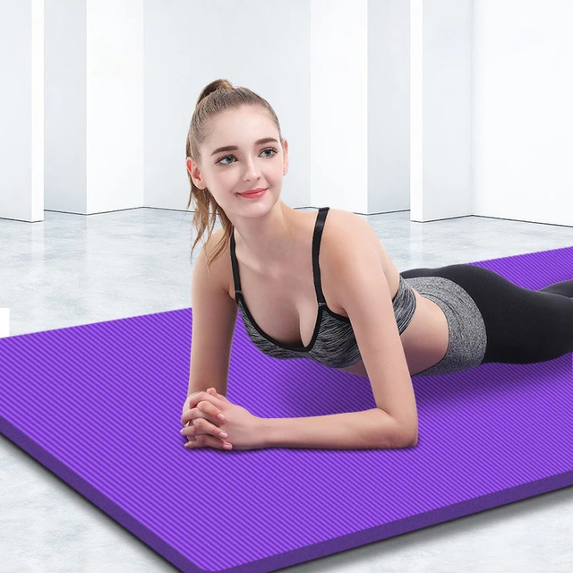 Tapis de Yoga Fitness 15mm Épais Pilates Sport Gym Débutant Yoga