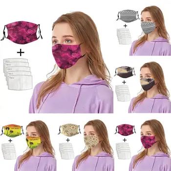 

Fashion 3d Printing Replaceable Filter Mask Soft Colors Cotton Thick Breathable Reusable Dust-proof Masque with Gasket N50