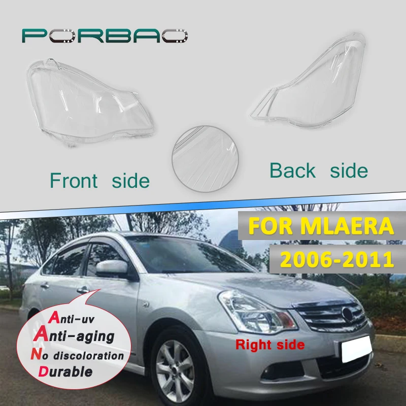 

Headlight Transparent Glass Lens Cover for ALMERA SENTRA SYLPHY Headlamp Clear Shell 06-11 Front Lampshade Replacement DIY