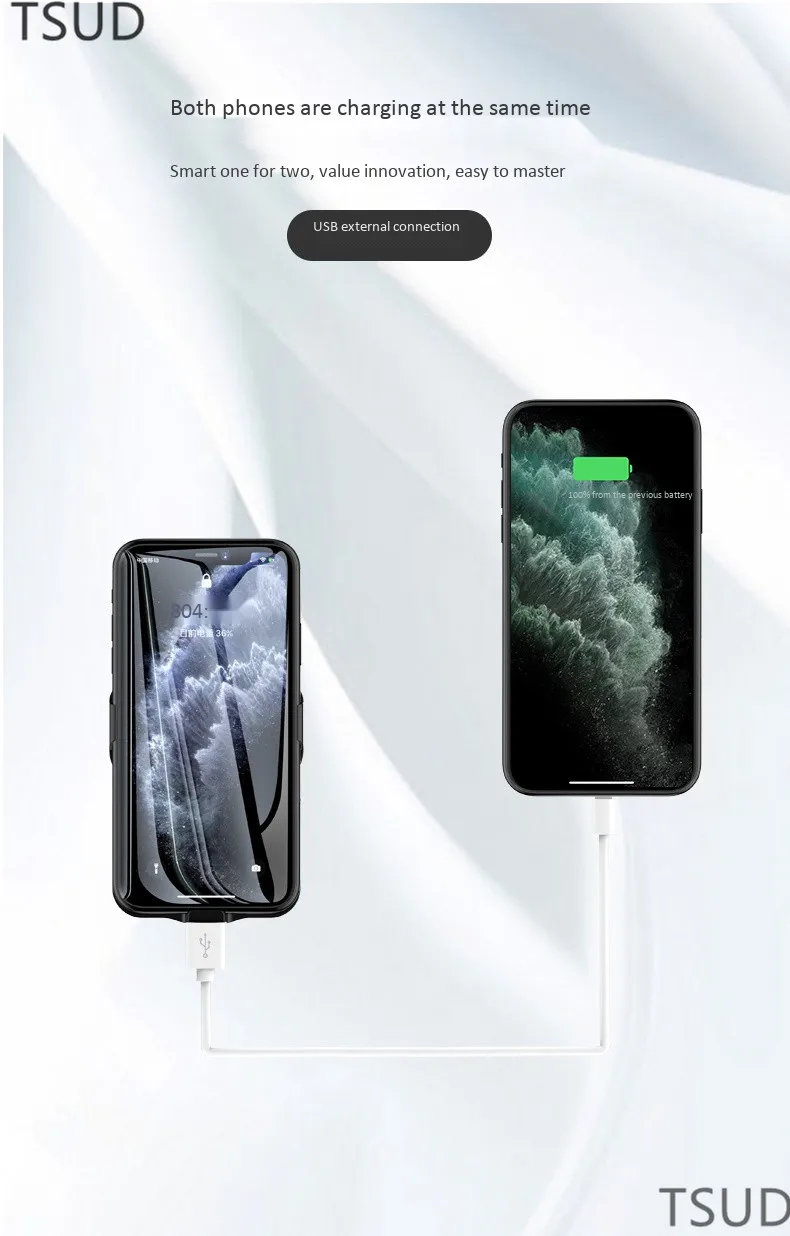 6800 мАч Высокая емкость батарея зарядное устройство чехол для iphone 11 Pro Max внешний портативный держатель подставка зарядная крышка для iphone 11