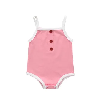 

Cute Infant Boy Clothing Onesie Black Pink One Piece Jumpsuit Newborn Baby Girl Sleeveless Romper 3 6 12 18 Month