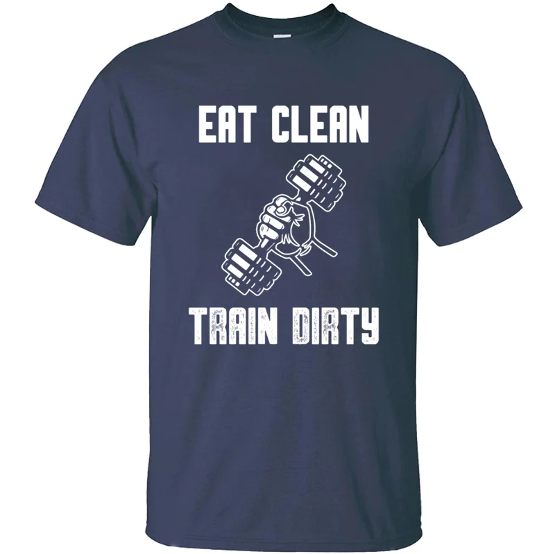 Графический eat clean train dirty идеальный подарок футболка Sunlight Мужская футболка брендовый короткий рукав размера плюс 3xl 4xl 5xl футболка