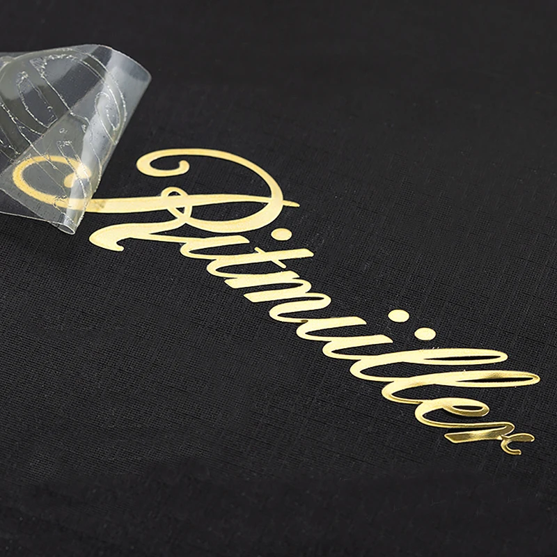 Transfer sticker 3D silver transfer sticker gold foil raised metal personal DTF UV crystal label waterproof hollow decal brand relief