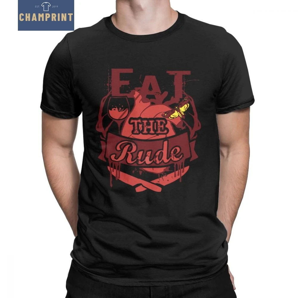 

Men's Eat The Rude Hannibal T Shirts Lecter Will Mads Hugh Tv Horror Cotton Clothing Short Sleeve Tee Shirt Gift Idea T-Shirts