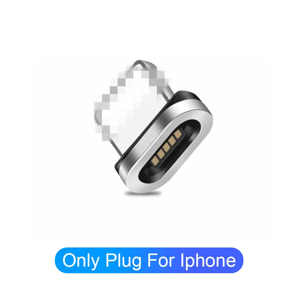 for iPhone Plug Магнитный кабель из искусственной кожи 3 А, кабель Micro usb type-C, 1 м, для быстрой зарядки, USB C, магнитное зарядное устройство для iPhone, samsung, Xiaomi, Кабо - Тип штекера: for iPhone Plug