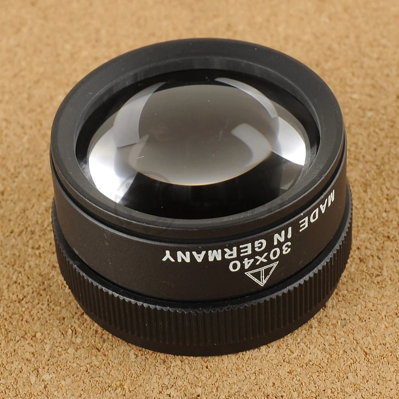 Премиум 30x40 мм измерительная Лупа увеличительное стекло Объектив Петля микроскоп для монет марки ювелирных изделий Lupe