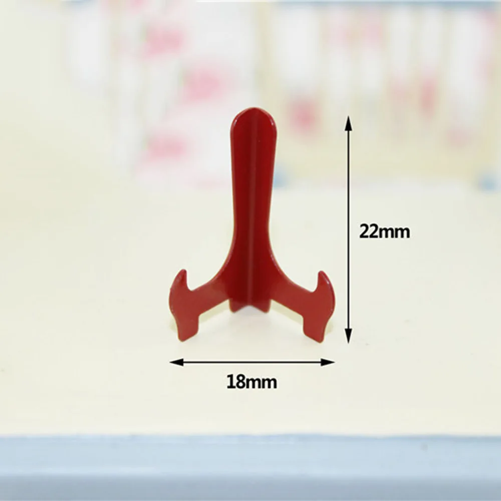 4 шт. 1/12 Миниатюрные аксессуары для кукольного домика мини керамическая пластина имитация мебели модель игрушки для декора кукольного дома - Цвет: 4Pcs Red Bracket