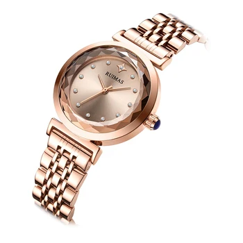 

Fashion Top Brand Luxury Gold Ladies Watch Rhinestone Full Stainless Steel Women Wristwatch Quartz Movement Reloj Mujer Round