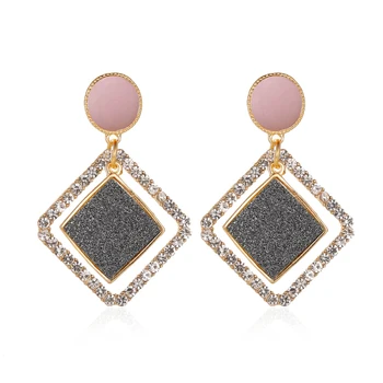 

Bling Starry Clear Crystal Leaf Flower Geometric Simulated Pearl Drop Earrings Earrings Dangle Earrings For Women