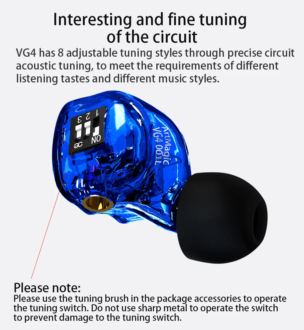 BGVP HIFI наушники ArtMagic VG4 4 сбалансированные арматуры настраиваемые в ухо Мониторы MMCX интерфейс с HIFI кабелем