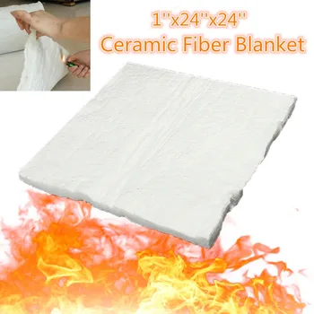 

24x24x1 Inch Ceramic Fiber Insulation Blanket Fabric For Wood Stoves Inserts Wide Temperature Range Corrosion Fire Resistance