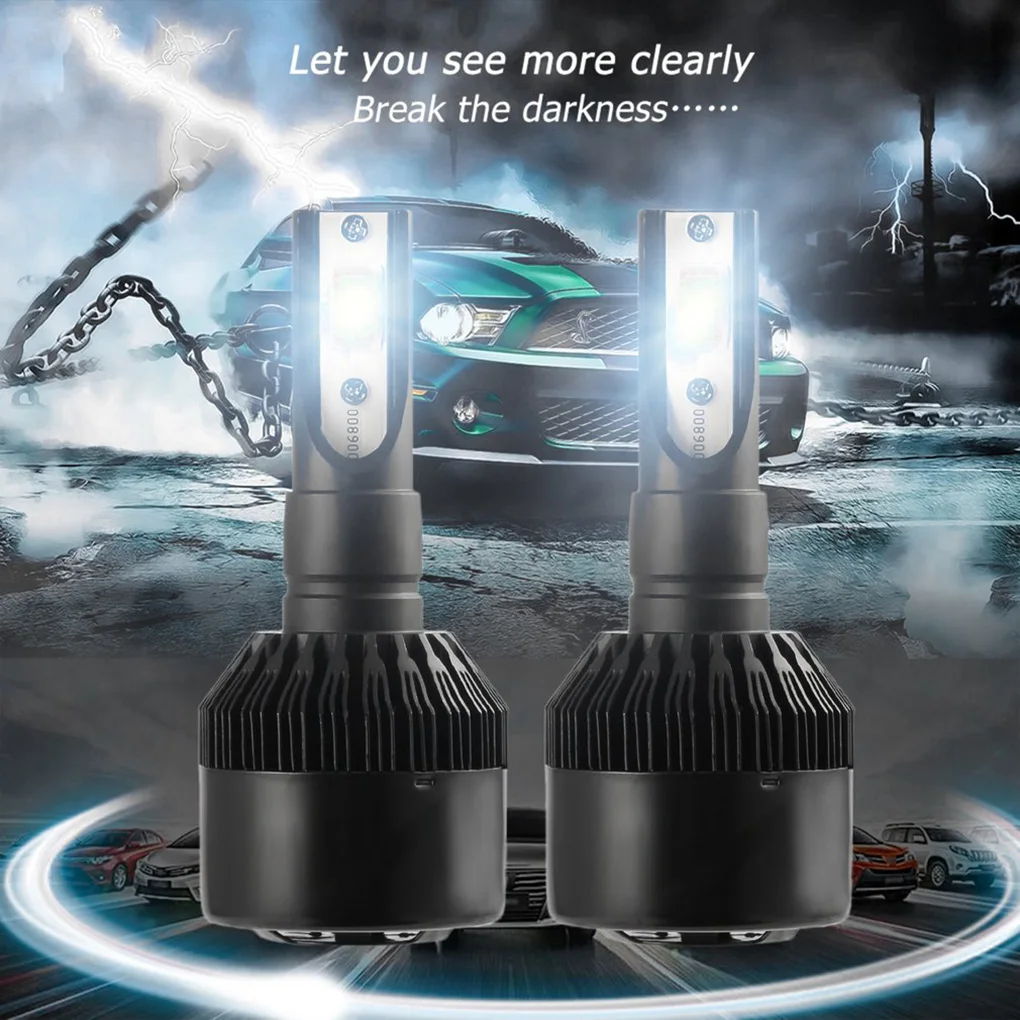 2 шт. автомобильный H7/H4 светодиодный галобный фонарь COB лампа 110 Вт 12000LM 6000K супер яркий высокой мощности замена головки лампы - Испускаемый цвет: Белый