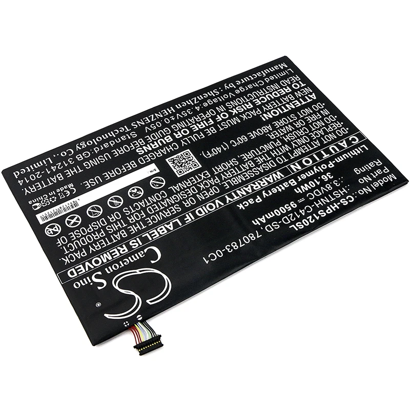Cameron sino 9500mAh аккумулятор для hp K7X87AA, K7X87AA# ABA, K7X88AA, pro Slate 12, QC8074, 780731-2C1, 782644-005, DN02