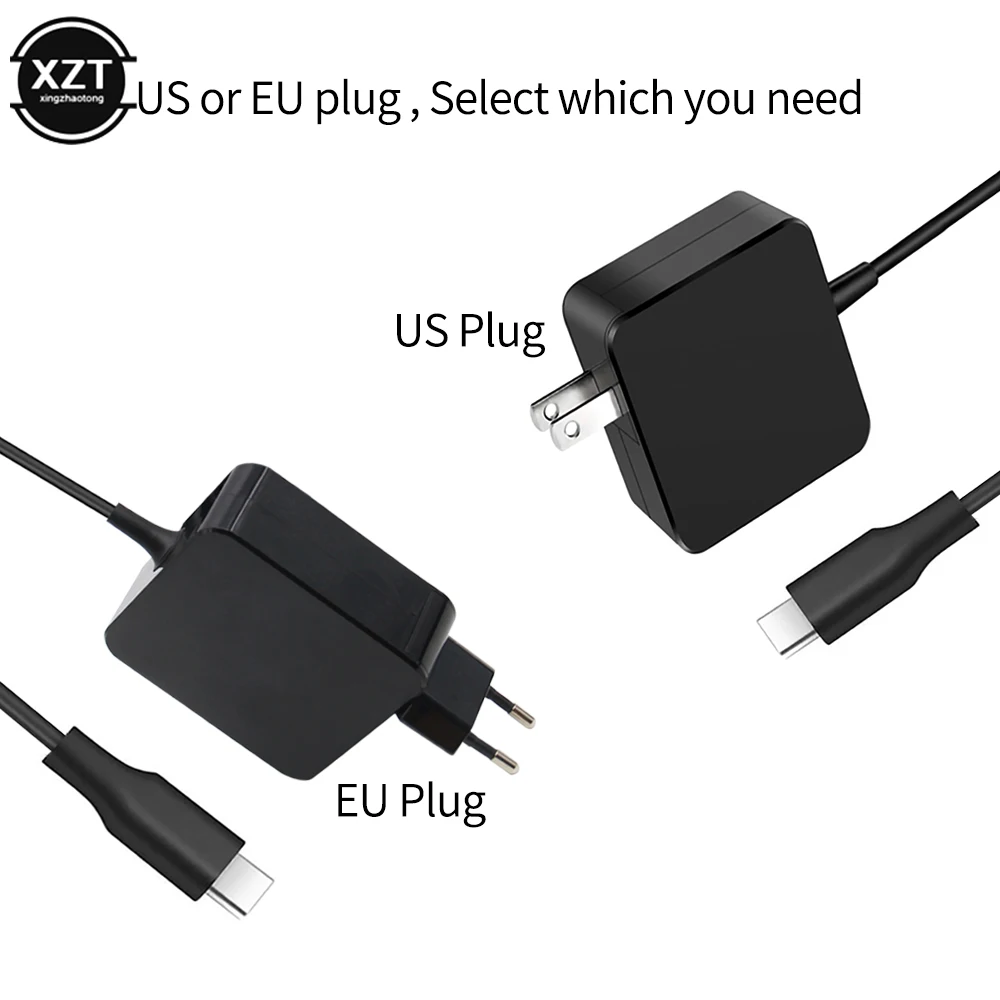Adaptador de corriente para teléfono portátil, cargador de 65W, máx. 60W, 45w, 3A, USB tipo C, para MacBook, ASUS, ZenBook, lenovo, Xiaomi air, HP, Sony Power