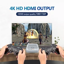 Super console x pro console emulador duplo com 2.4g controladores sem fios 4k hd tv consolas de jogos de vídeo para psp/n64/dc/ps