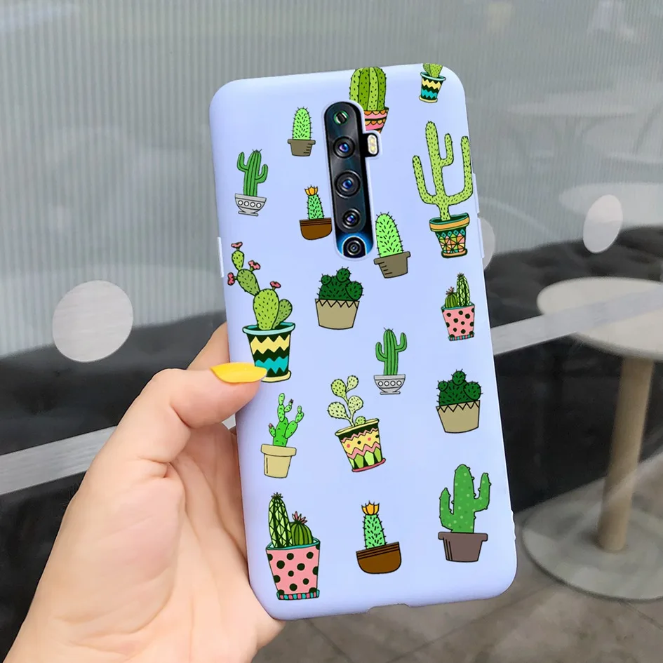 phone cover oppo Silicone Case For OPPO Reno2 Z Cover Reno2 F Soft TPU Back Protective Phone Case For OPPO Reno 2 2F 2Z Reno2Z Cactus Unicorn Bag oppo flip cover Cases For OPPO