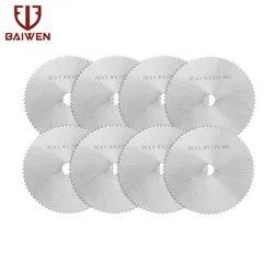 Lame de scie circulaire HSS 75mm, outil rotatif pour Dremel, ensemble d'outils électriques de coupe de métal, disques de coupe en bois et en plastique 