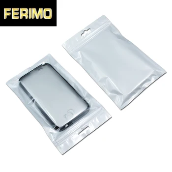 

200Pcs/lot Euro Hang Hole Clear White Ziplock Package Bag Plastic Crafts Electronic Supply Zip Lock Packing Bag Retails Pack Bag