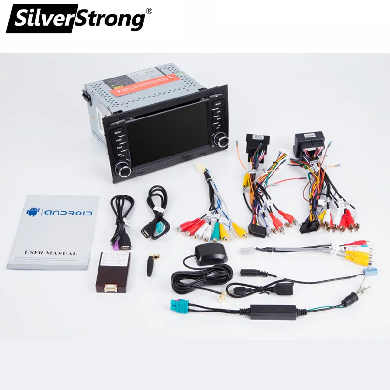 SilverStrong 8 ядер Android10.0 4G 64G 2Din автомобильный DVD для Audi A4 A3 RS3 RS4 2002 2007 мультимедиа 2din