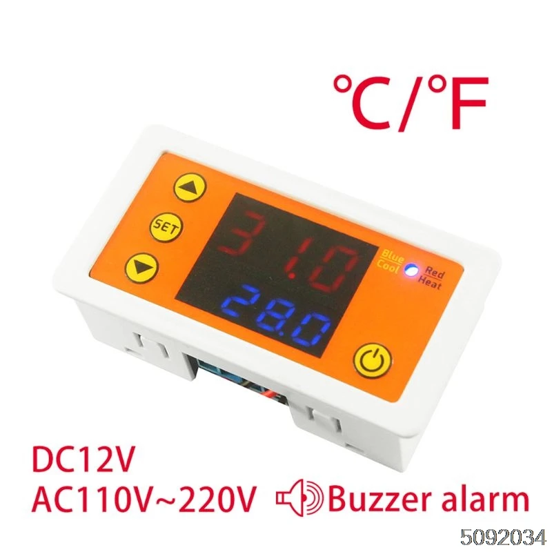 AC110V-220V DC12V термостат Отопление охлаждения регулятор температуры с зуммером