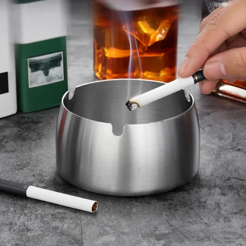 

Stainless steel ashtray Creative gifts Ashtray Fashion products Car ashtray Integrated molding Office ashtray