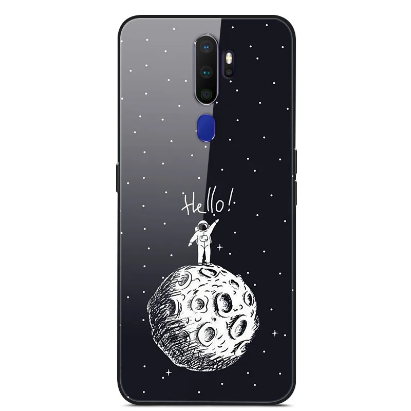 Для OPPO A5 чехол из закаленного стекла жесткий чехол s чехол для OPPO A5 чехол для телефона мягкий бампер для OPPOA5 A 5 6,5'' - Цвет: 2
