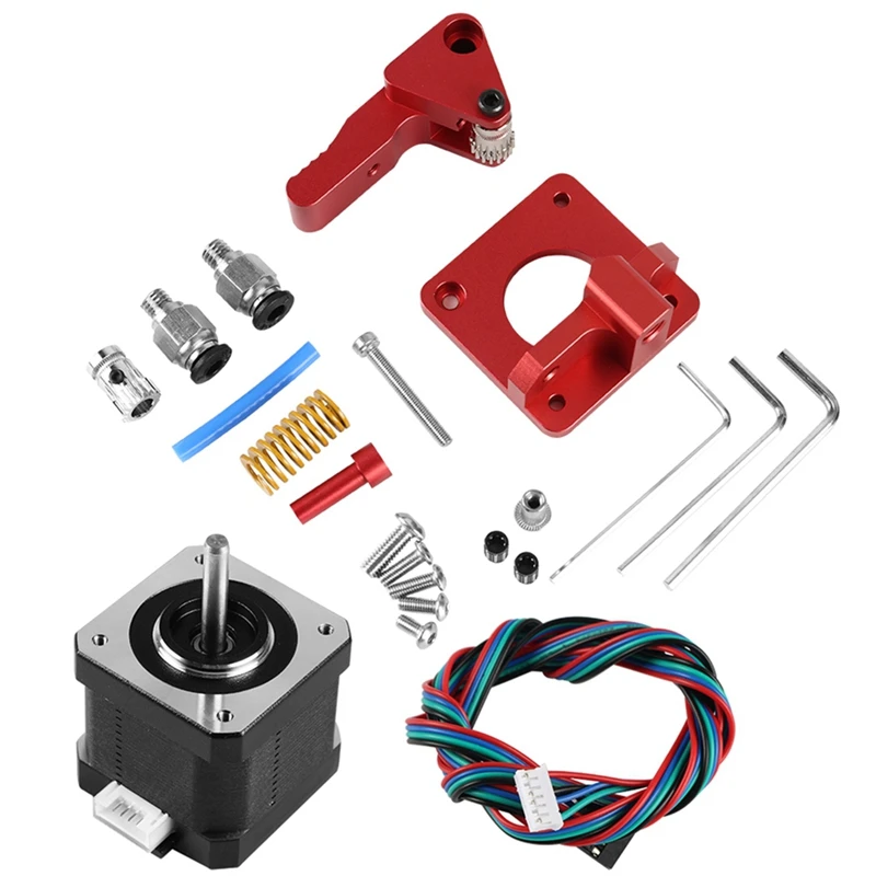 

Btech Dual Drive Extruder With Motor For Cr-10/Cr-10S/Tornado 3D Printer Upgrade Aluminum Dual Gear Left Hand Dual Extruder(Le